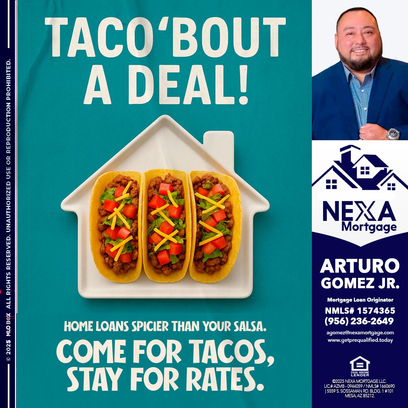 TA-CONVERSEMOS - Arturo Gomez Jr -Mortgage Broker