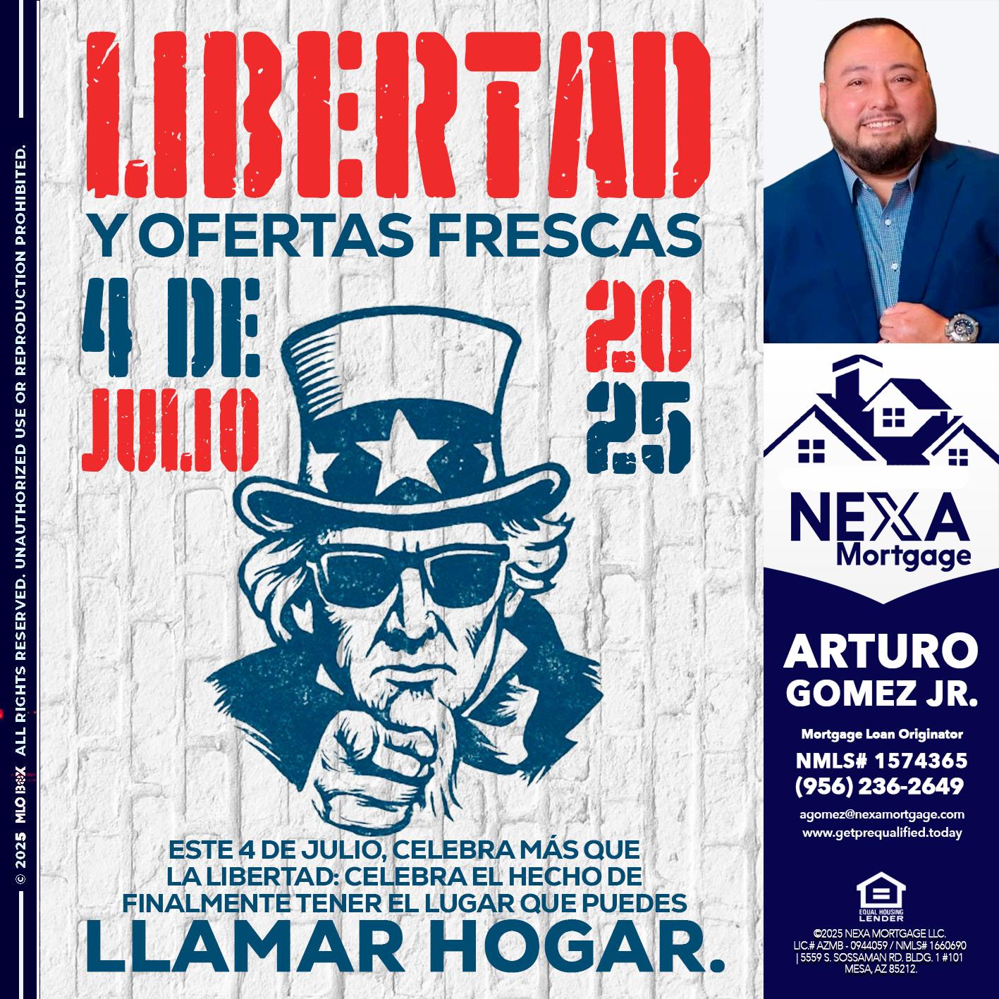 LIBERTAD - Arturo Gomez Jr -Mortgage Broker