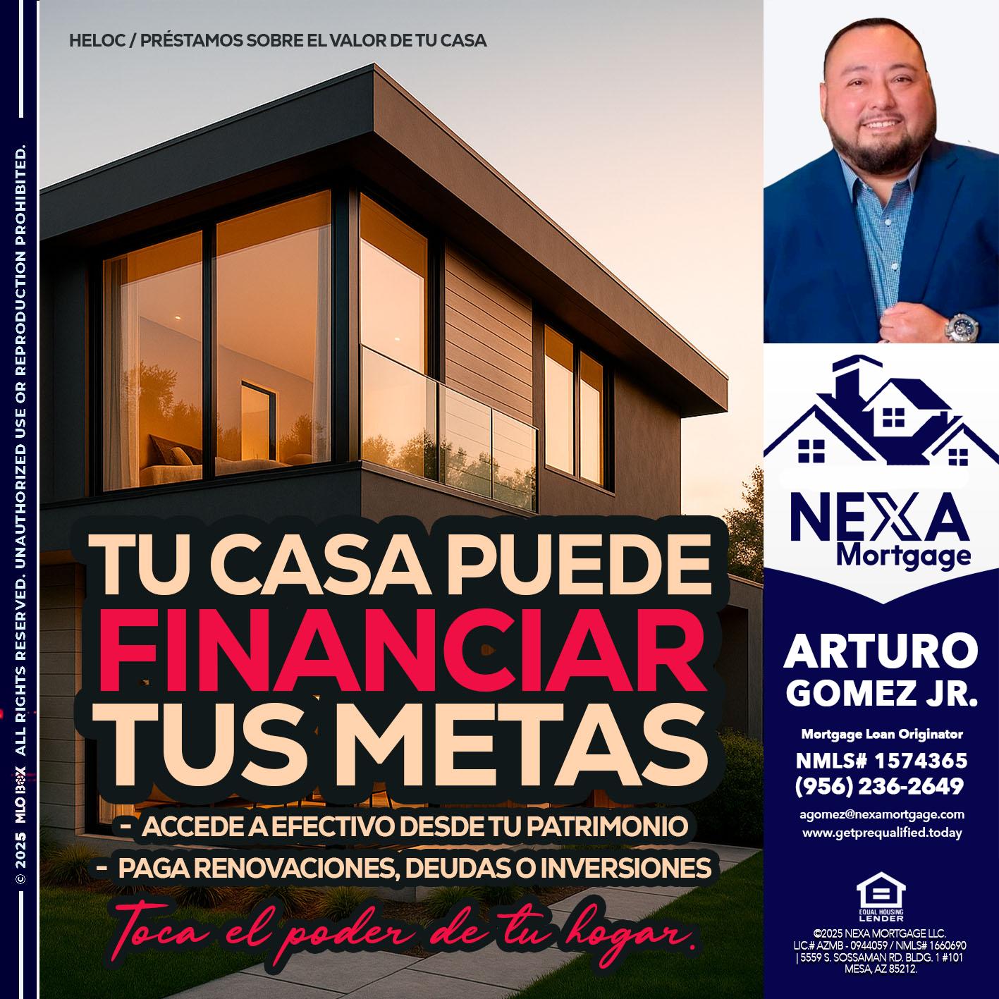 TU CASA PUEDE - Arturo Gomez Jr -Mortgage Broker