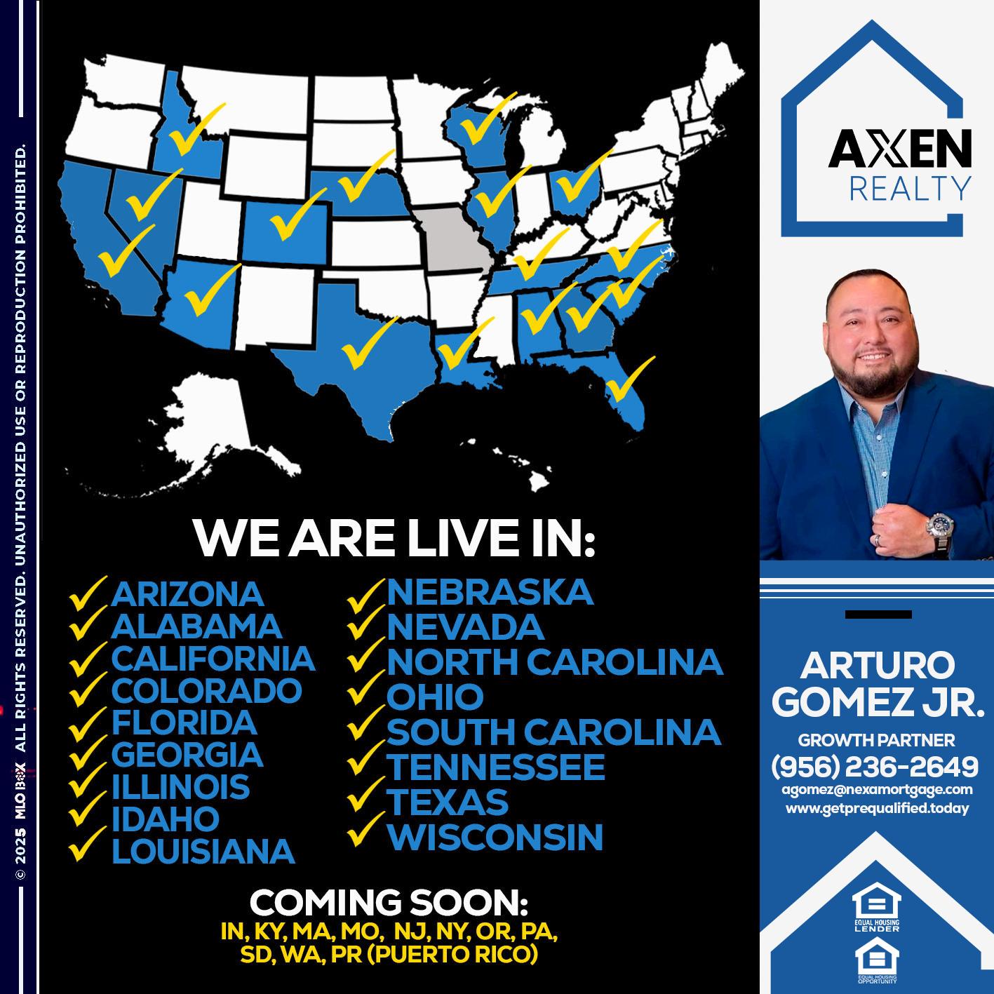 WE ARE LIVE IN IDAHO - Arturo Gomez Jr -Mortgage Broker